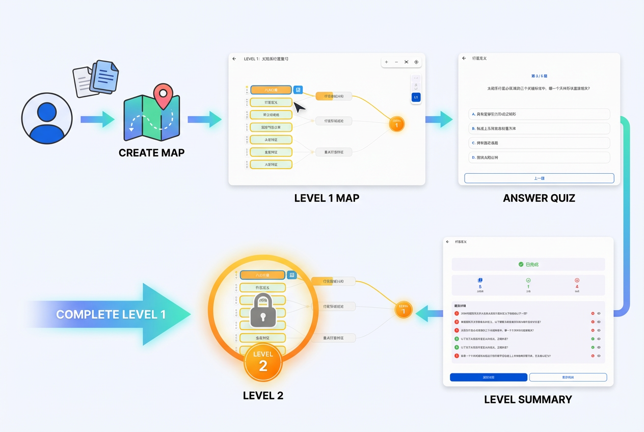 Treeflow 闯关流程图